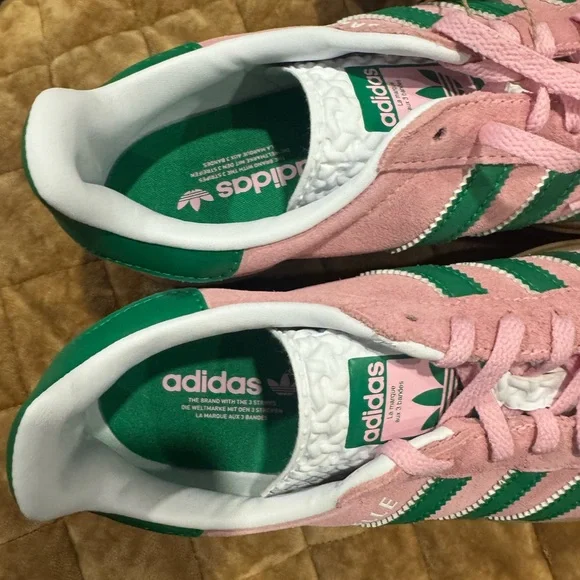 Adidas GAZELLE BOLD Suede Sneakers in Pink and Green- cute comfy classics🩷💚 - Picture 15 of 16